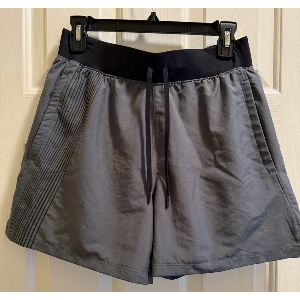 Under Armour Mens UA SpeedPocket‎ 7"Shorts Med Gray/Black
